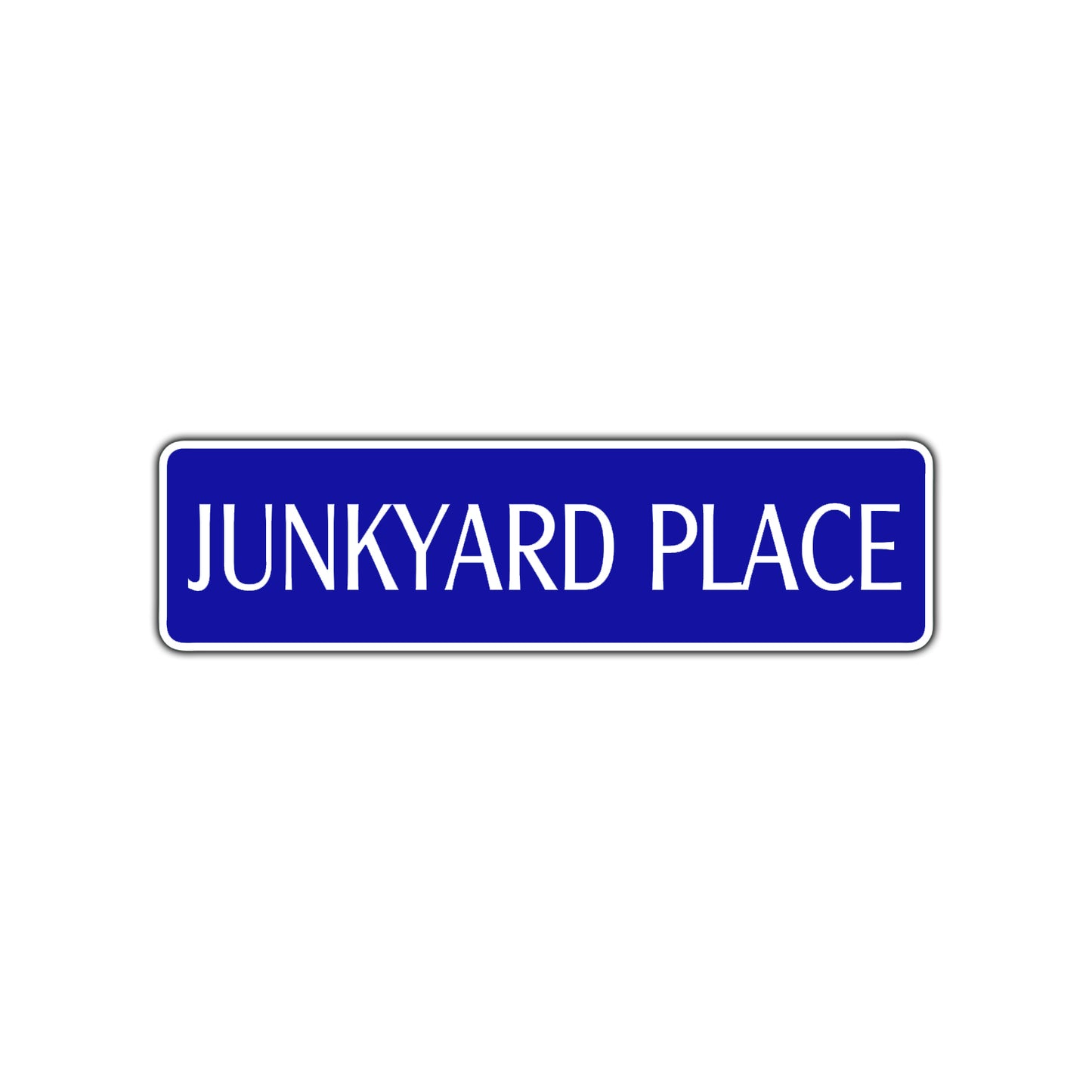 Junkyard Place Road Aluminum Metal Novelty Street Plate Sign Wall Gift Decor