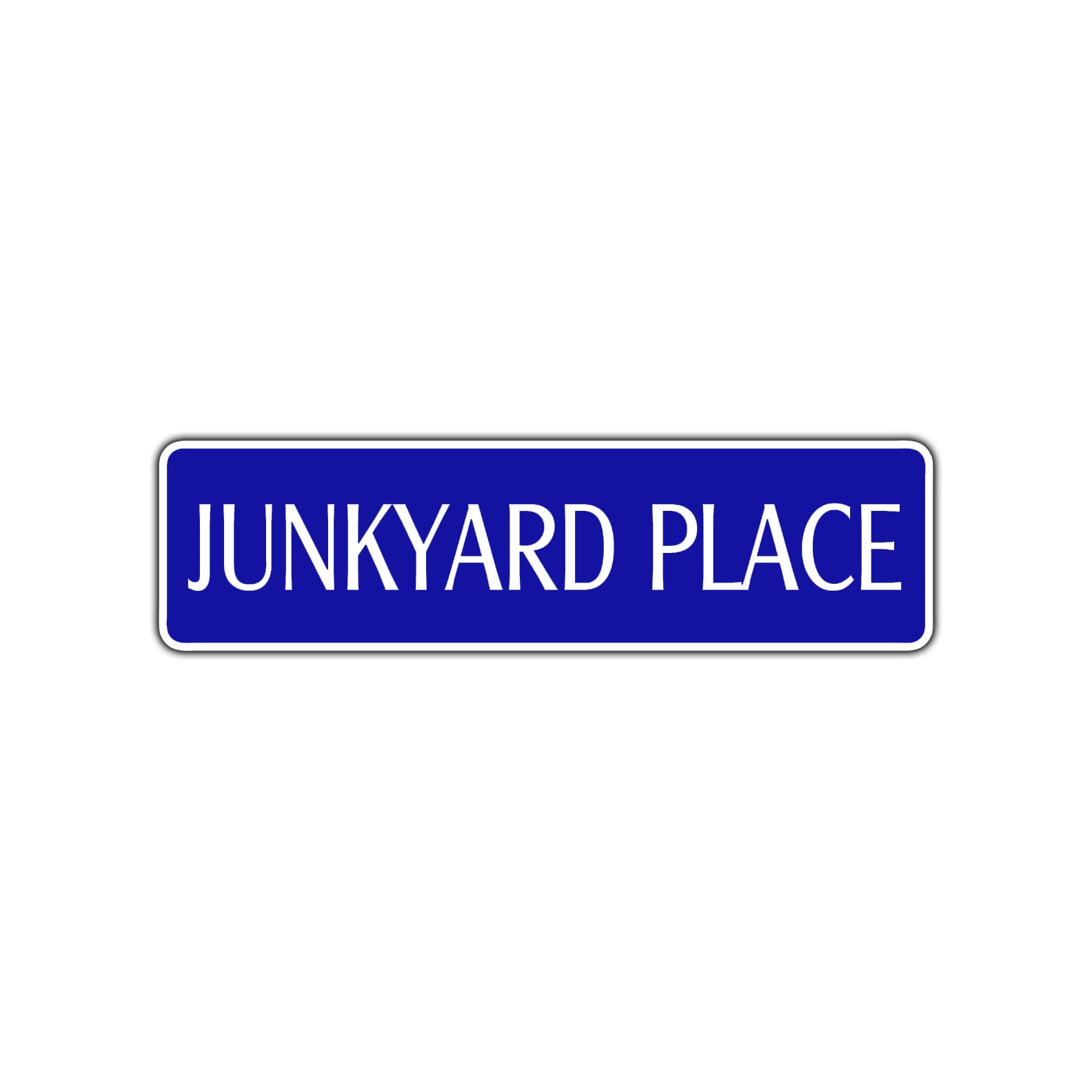 Junkyard Place Road Aluminum Metal Novelty Street Plate Sign Wall Gift Decor