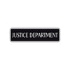 Justice Department Road Aluminum Metal Novelty Street Plate Sign Wall Gift Decor