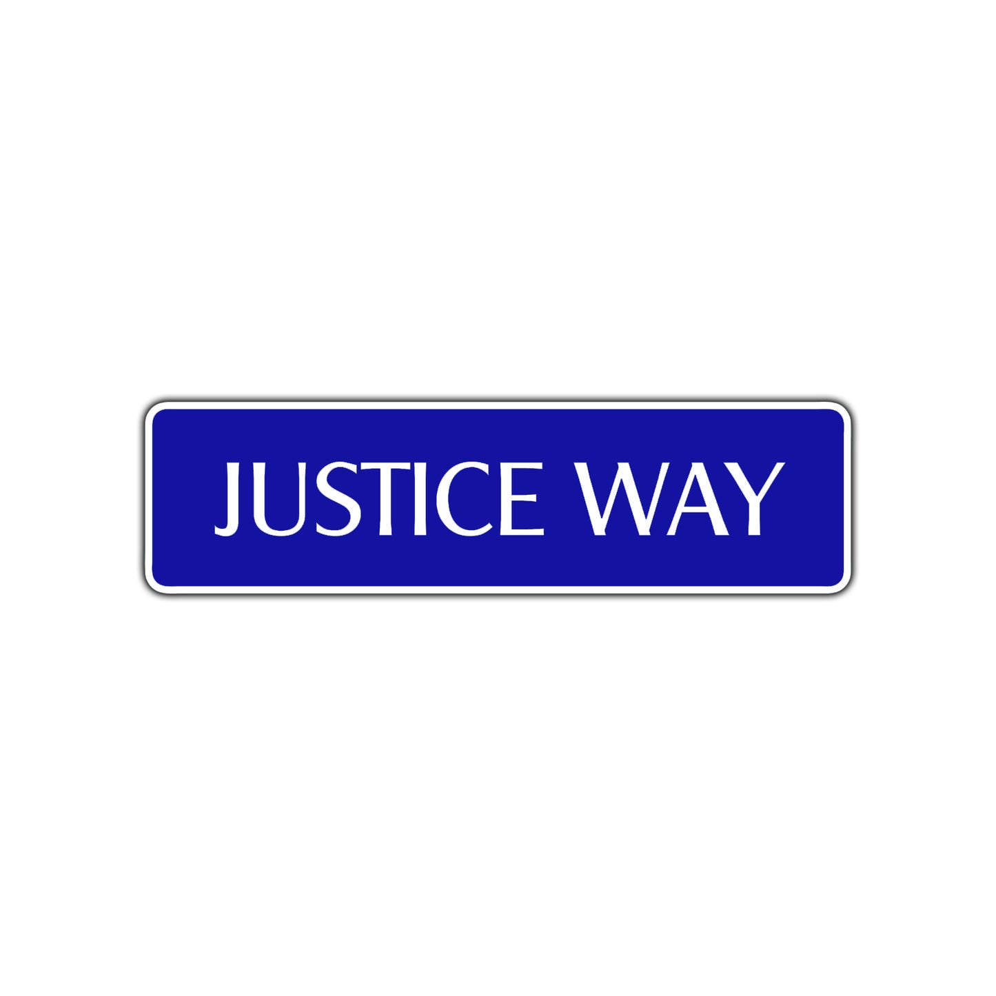 Justice Way Road Aluminum Metal Novelty Street Plate Sign Wall Gift Decor