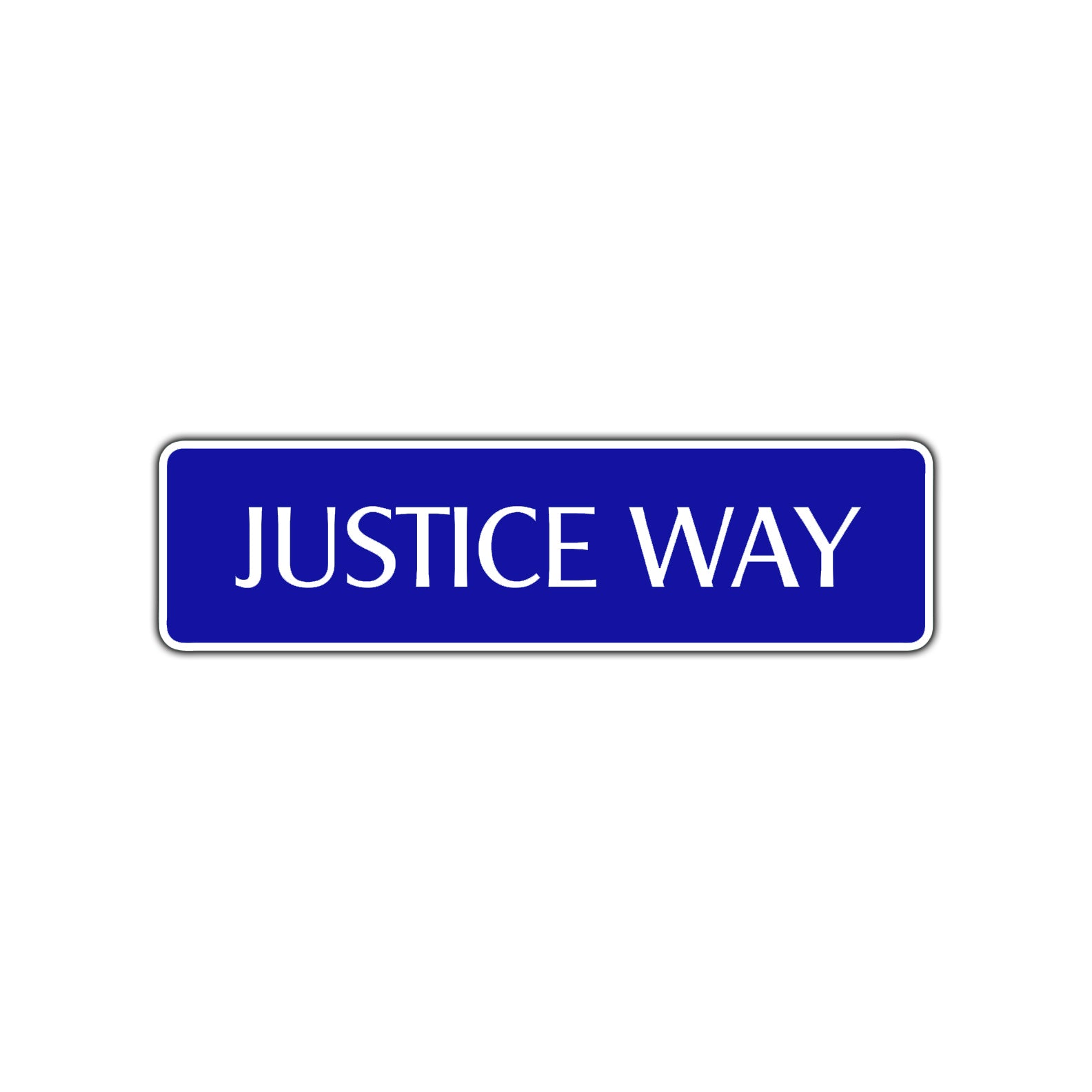 Justice Way Road Aluminum Metal Novelty Street Plate Sign Wall Gift Decor
