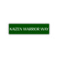 Kaizen Warrior Way Karate MMA Road Aluminum Metal Novelty Street Plate Sign Wall Gift Decor