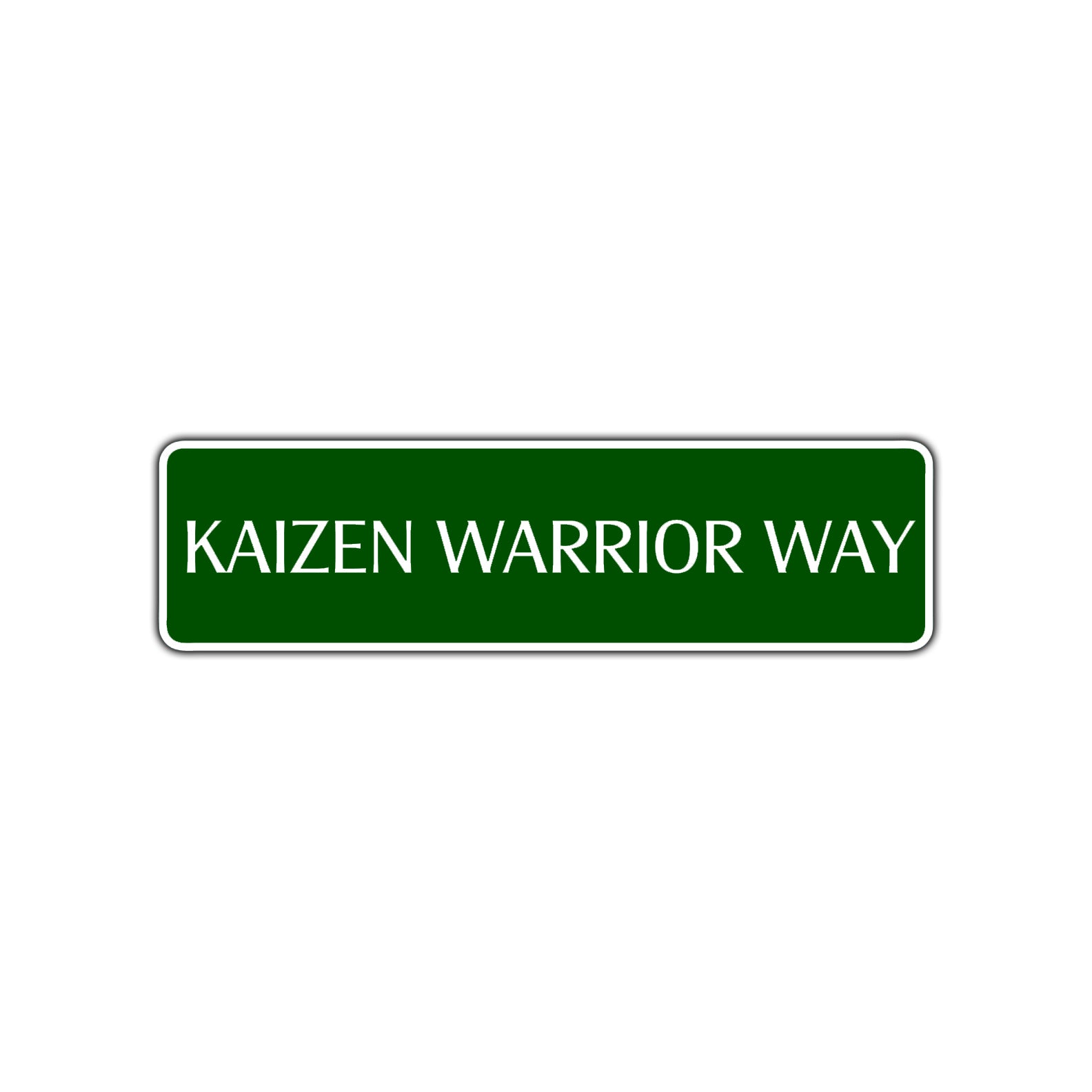 Kaizen Warrior Way Karate MMA Road Aluminum Metal Novelty Street Plate Sign Wall Gift Decor