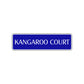 Kangaroo Court Road Aluminum Metal Novelty Street Plate Sign Wall Gift Decor