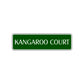 Kangaroo Court Road Aluminum Metal Novelty Street Plate Sign Wall Gift Decor