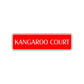 Kangaroo Court Road Aluminum Metal Novelty Street Plate Sign Wall Gift Decor