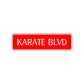Karate Blvd Karate MMA Road Aluminum Metal Novelty Street Plate Sign Wall Gift Decor