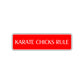 Karate Chicks Rule Karate MMA Road Aluminum Metal Novelty Street Plate Sign Wall Gift Decor