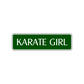 Karate Girl Karate MMA Road Aluminum Metal Novelty Street Plate Sign Wall Gift Decor