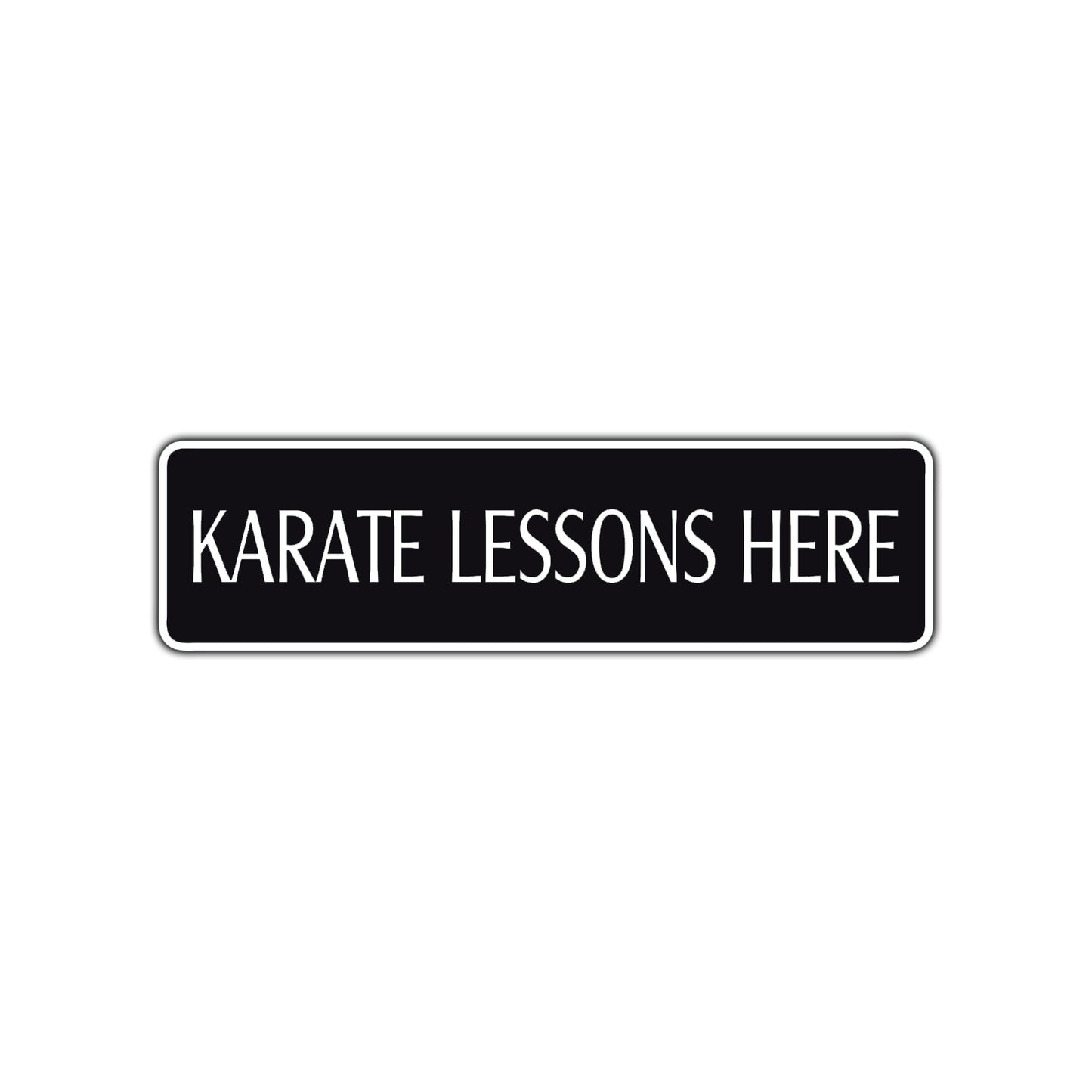 Karate Lessons Here Karate MMA Road Aluminum Metal Novelty Street Plate Sign Wall Gift Decor