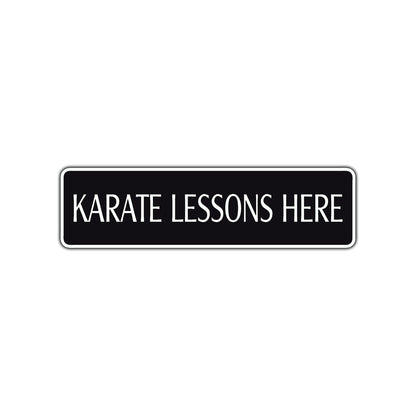 Karate Lessons Here Karate MMA Road Aluminum Metal Novelty Street Plate Sign Wall Gift Decor