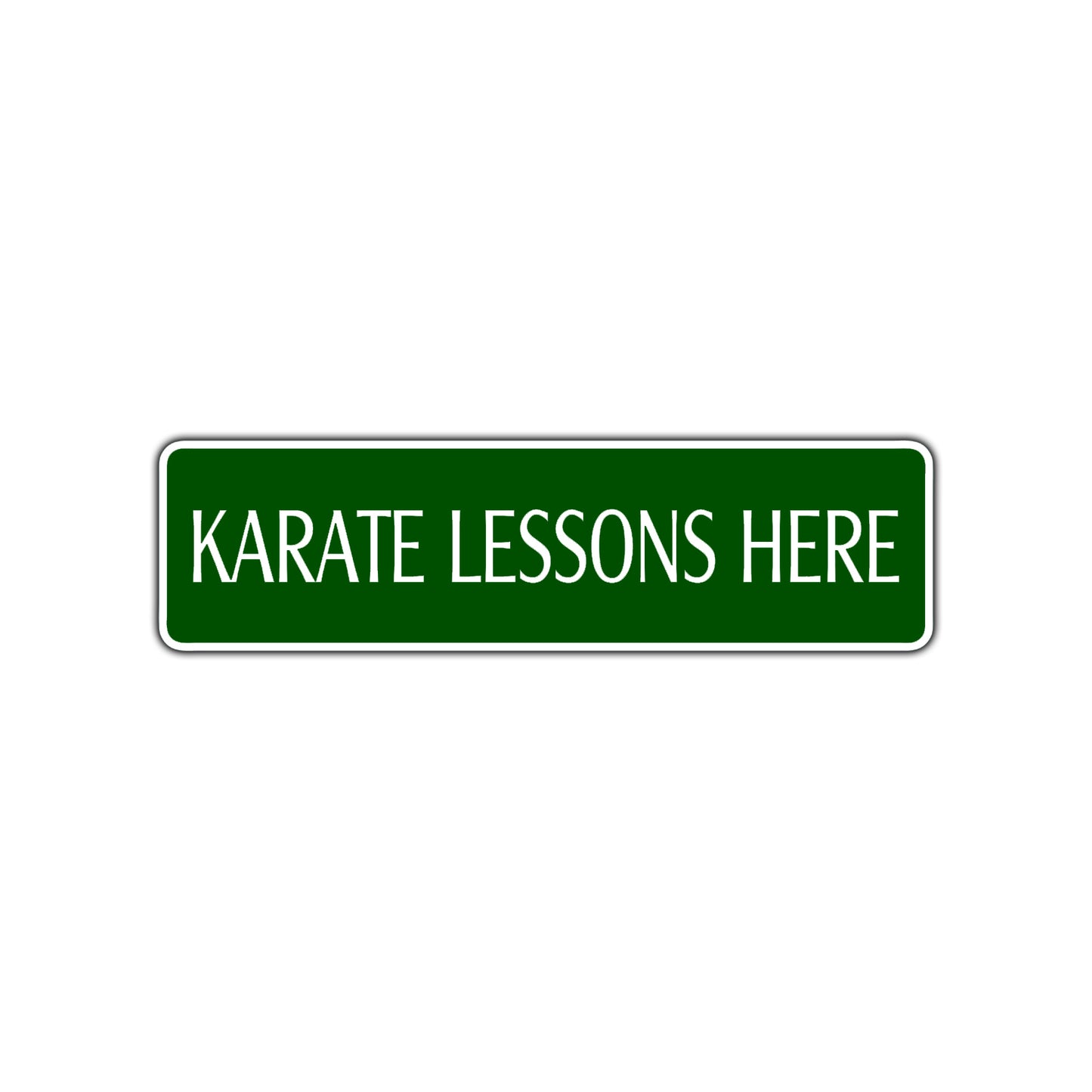 Karate Lessons Here Karate MMA Road Aluminum Metal Novelty Street Plate Sign Wall Gift Decor