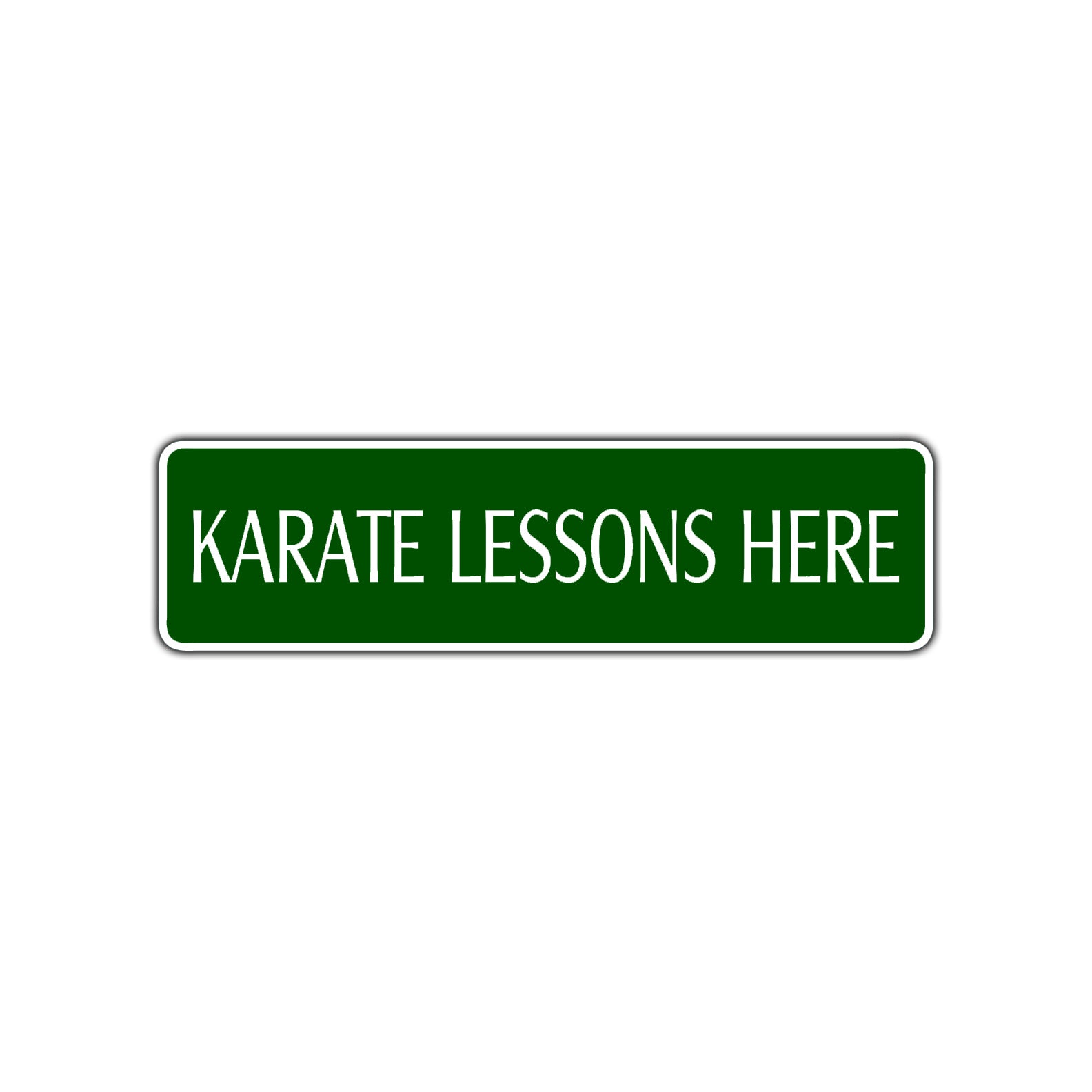 Karate Lessons Here Karate MMA Road Aluminum Metal Novelty Street Plate Sign Wall Gift Decor