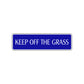 Keep of the Grass Hazard Road Aluminum Metal Novelty Street Plate Sign Wall Gift Decor