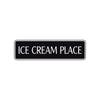 Ice Cream Place Road Aluminum Metal Novelty Street Plate Sign Wall Gift Decor