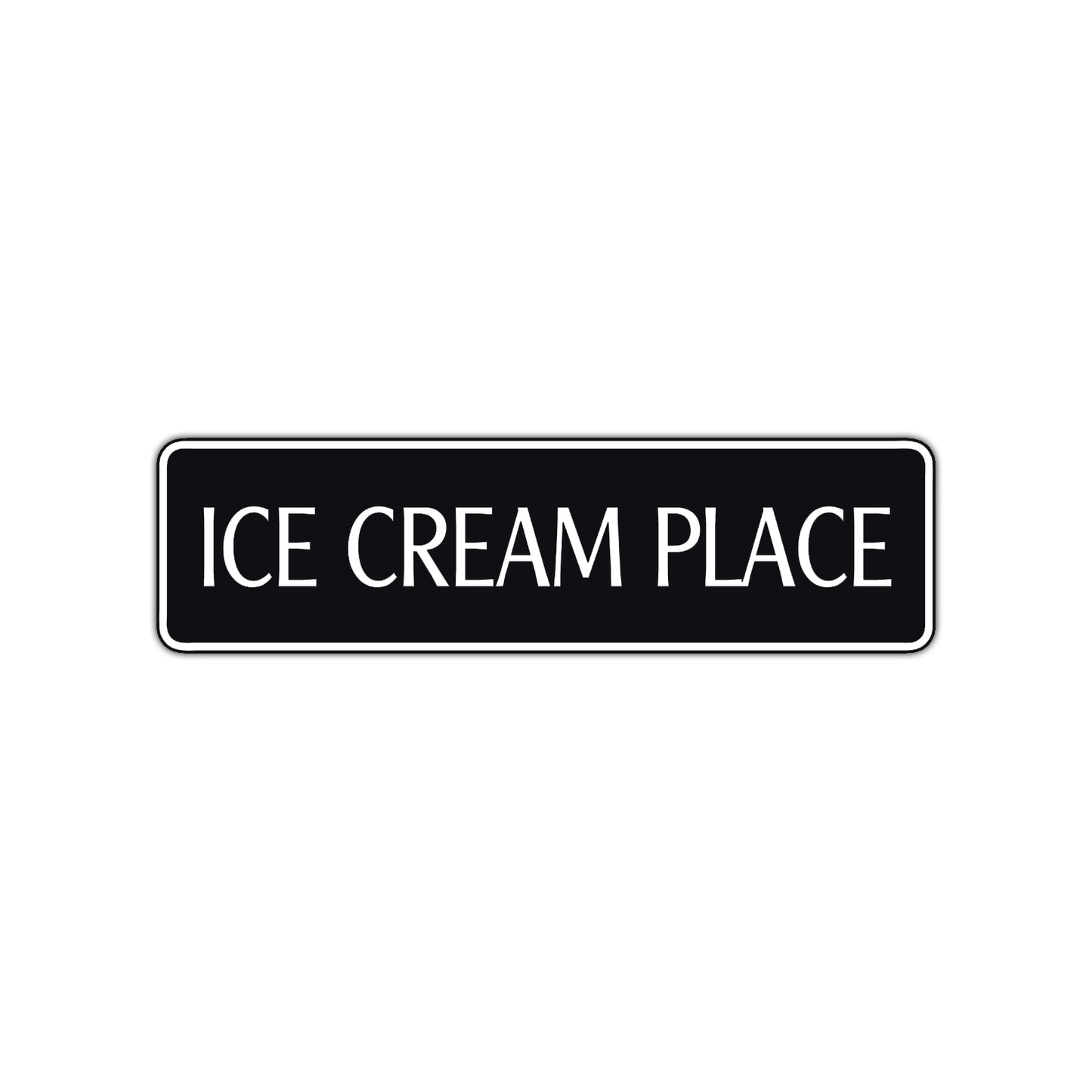 Ice Cream Place Road Aluminum Metal Novelty Street Plate Sign Wall Gift Decor