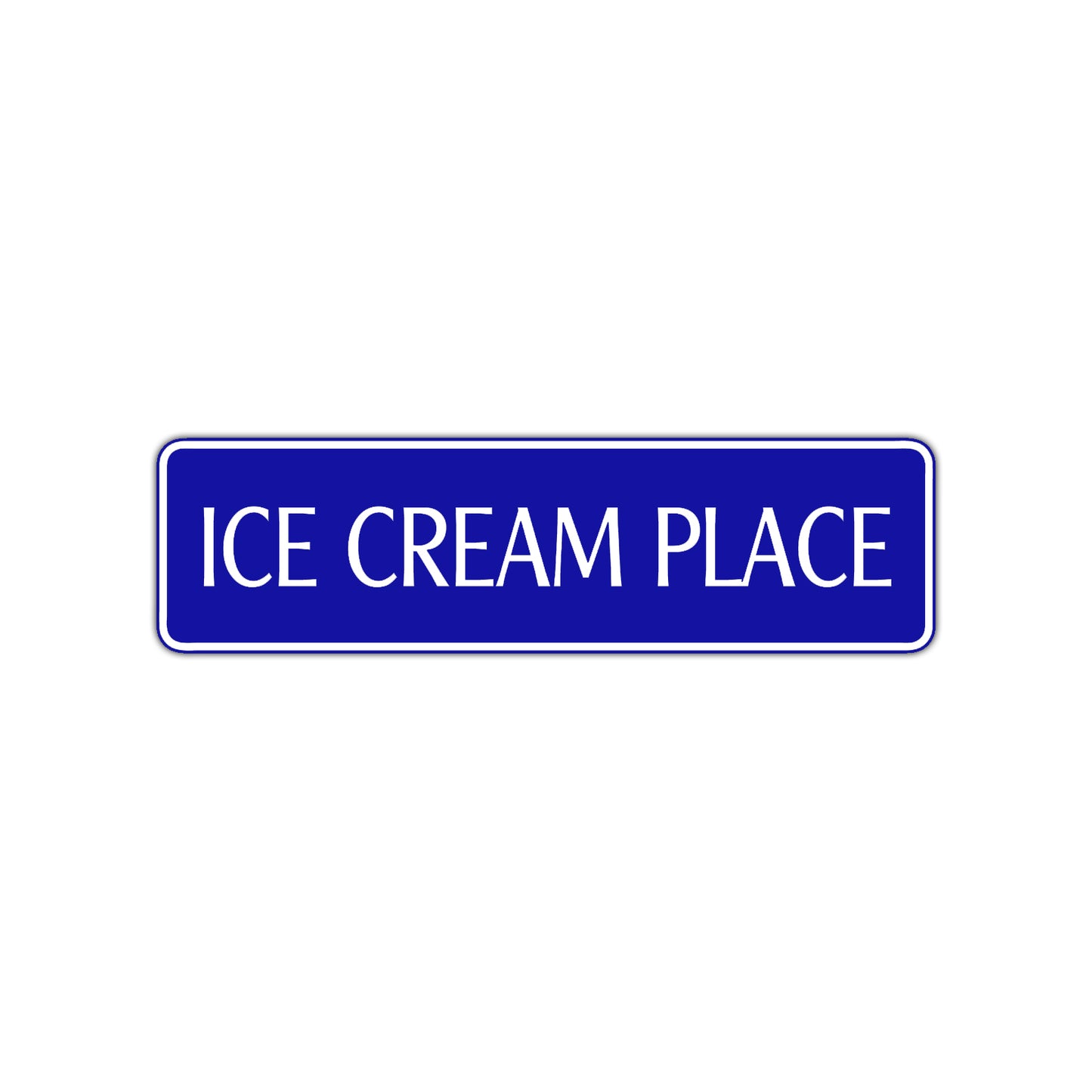 Ice Cream Place Road Aluminum Metal Novelty Street Plate Sign Wall Gift Decor