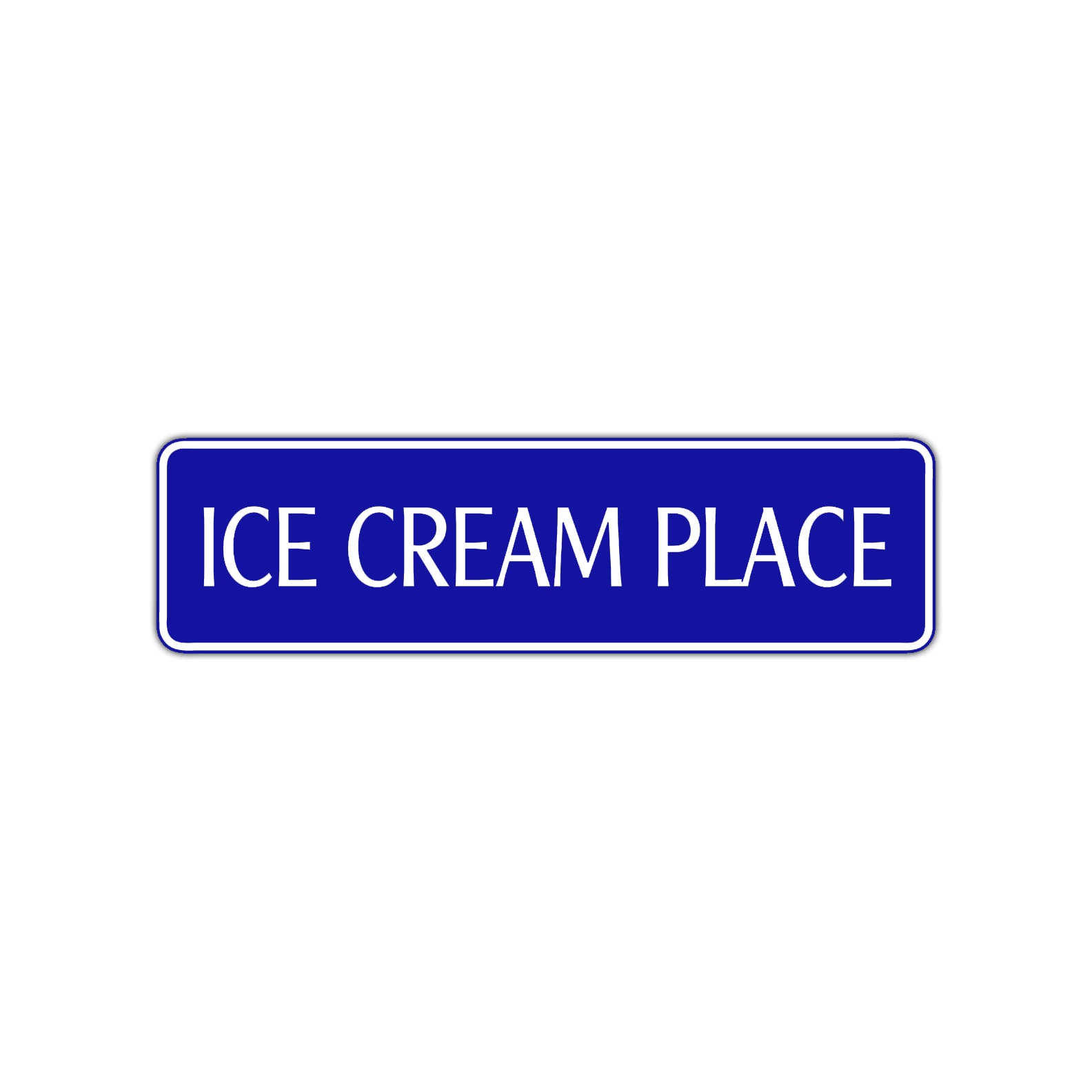Ice Cream Place Road Aluminum Metal Novelty Street Plate Sign Wall Gift Decor