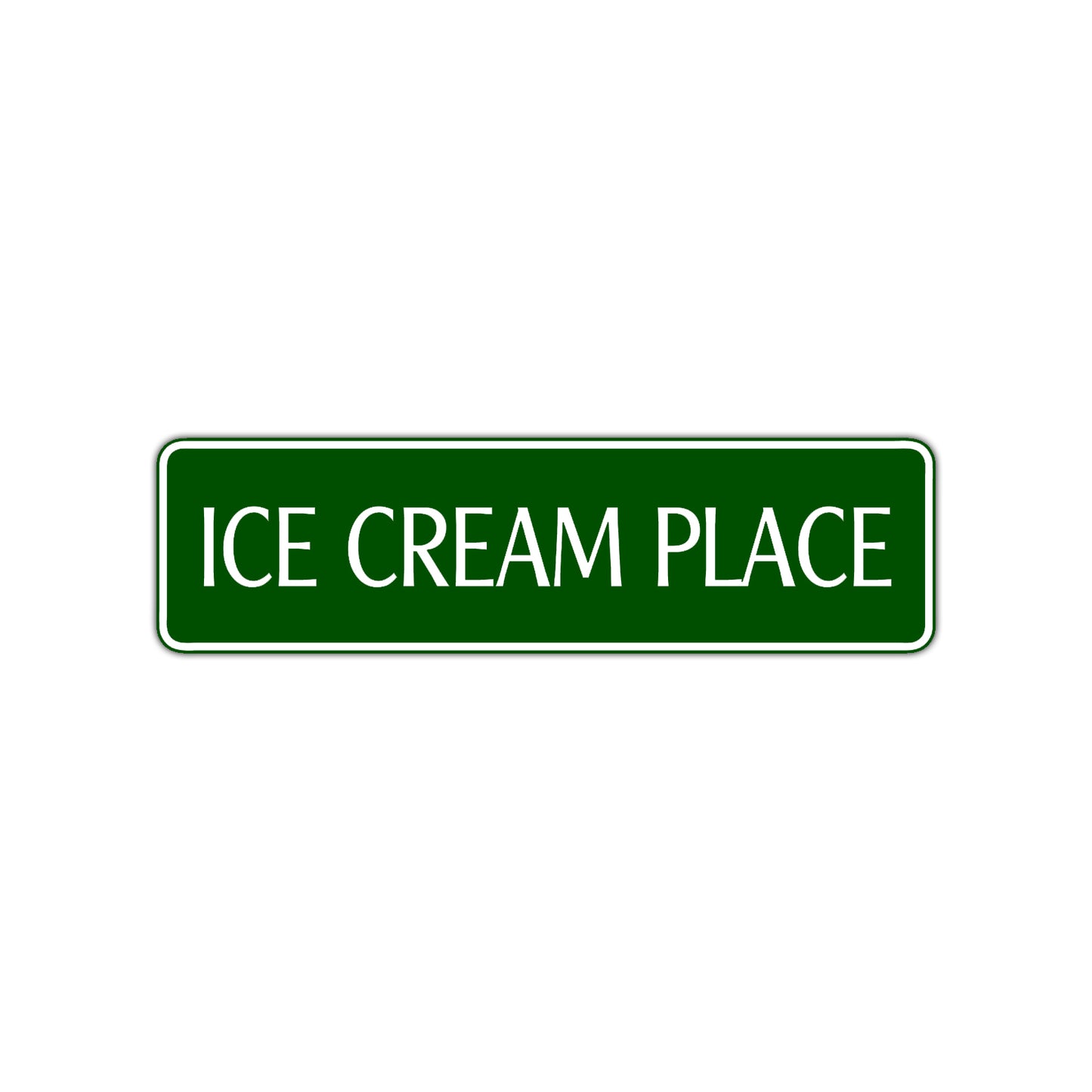 Ice Cream Place Road Aluminum Metal Novelty Street Plate Sign Wall Gift Decor