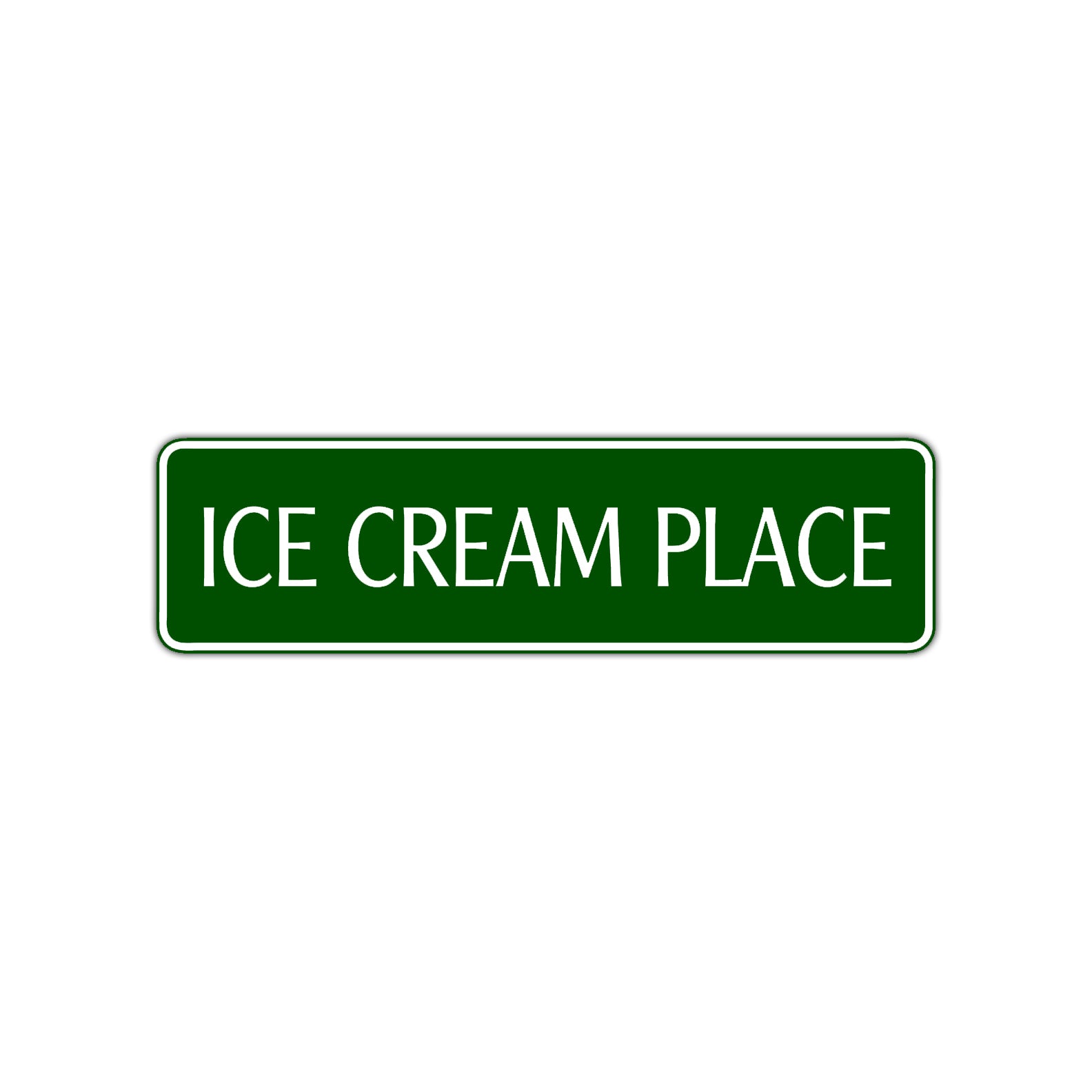 Ice Cream Place Road Aluminum Metal Novelty Street Plate Sign Wall Gift Decor