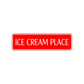 Ice Cream Place Road Aluminum Metal Novelty Street Plate Sign Wall Gift Decor