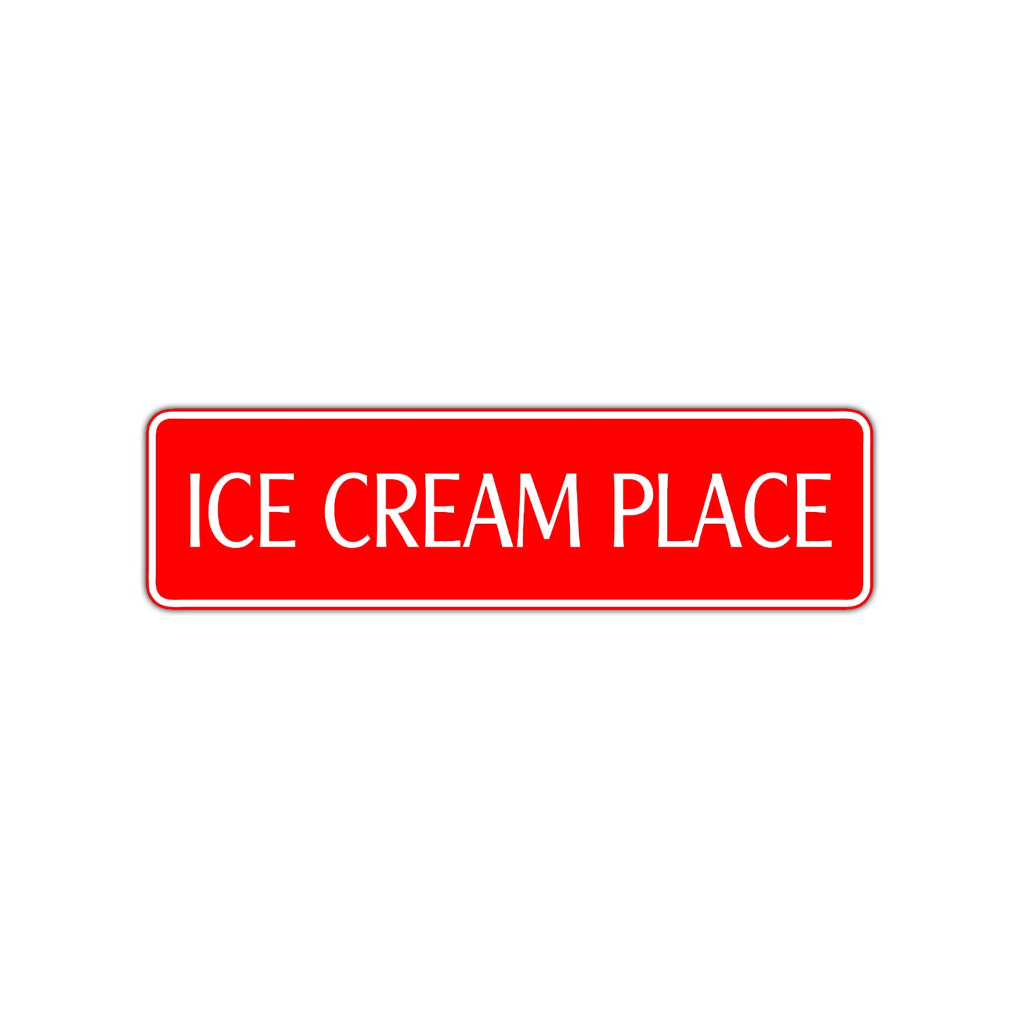 Ice Cream Place Road Aluminum Metal Novelty Street Plate Sign Wall Gift Decor