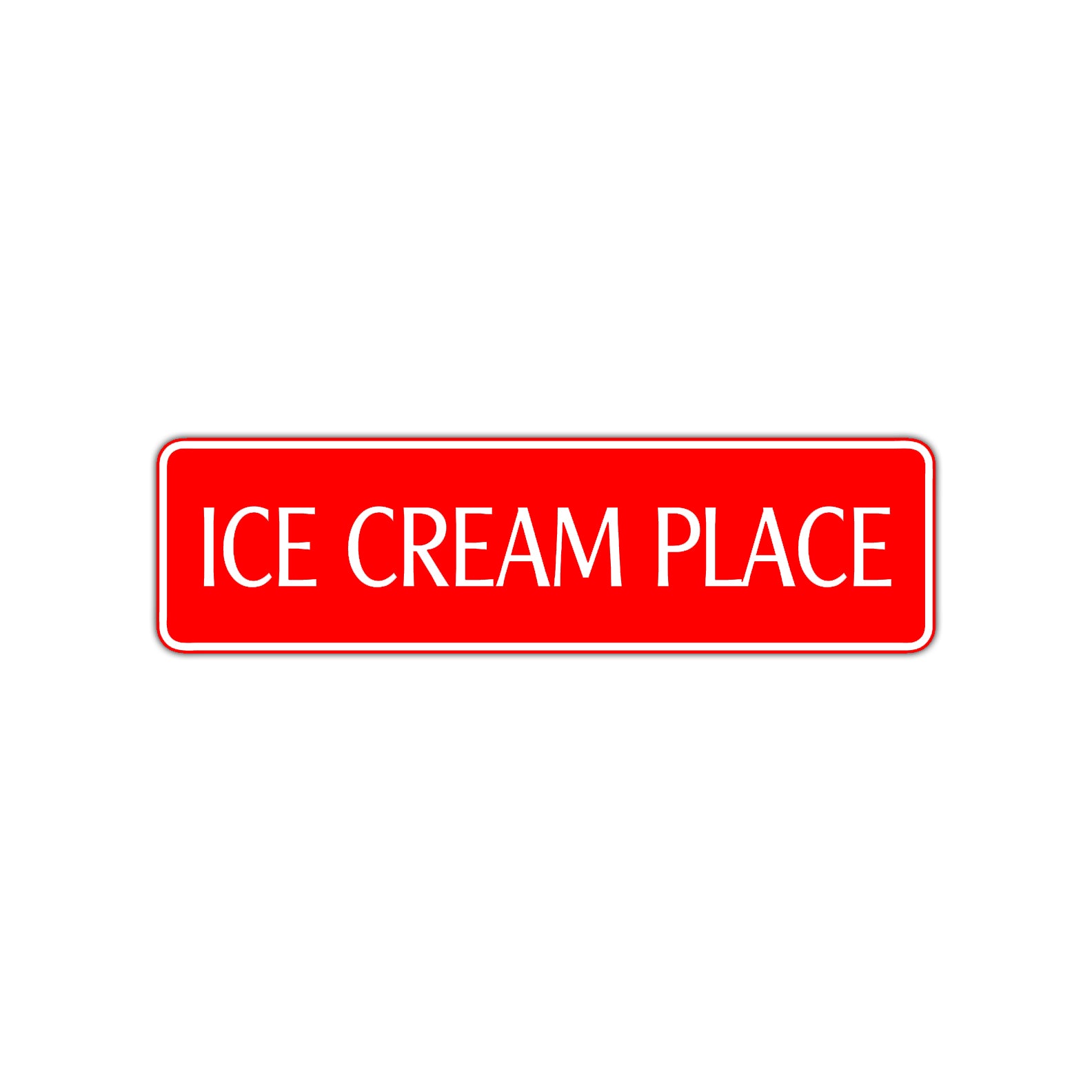 Ice Cream Place Road Aluminum Metal Novelty Street Plate Sign Wall Gift Decor