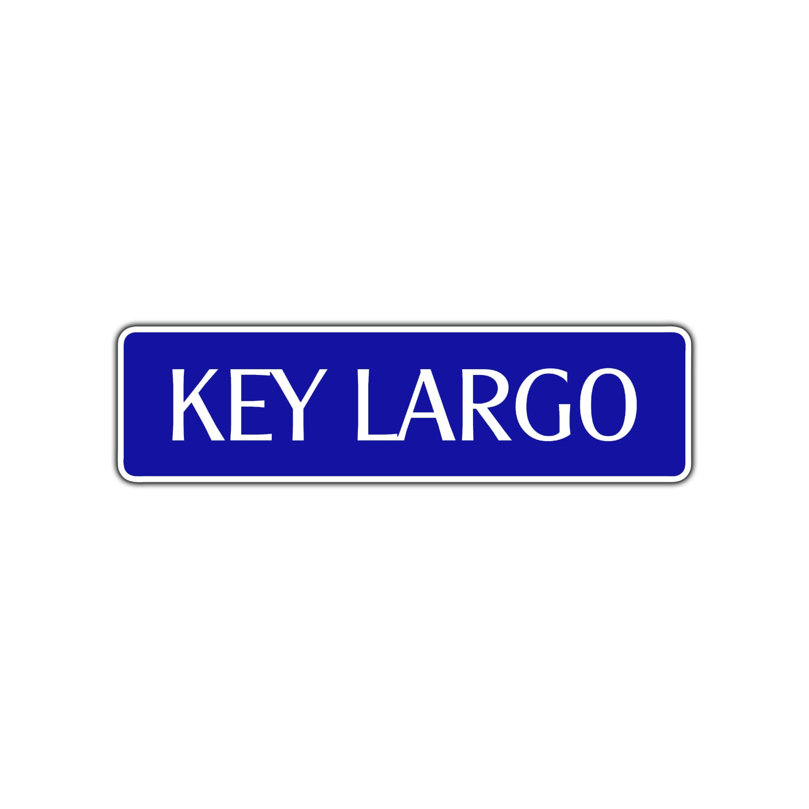 Key Largo Florida Road Aluminum Metal Novelty Street Plate Sign Wall Gift Decor