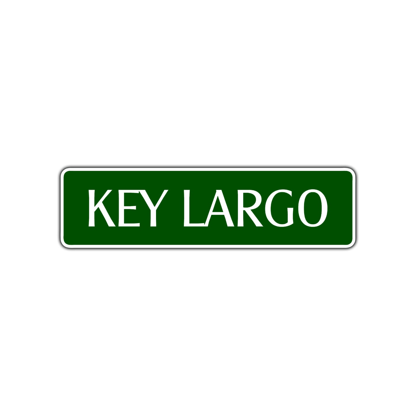 Key Largo Florida Road Aluminum Metal Novelty Street Plate Sign Wall Gift Decor