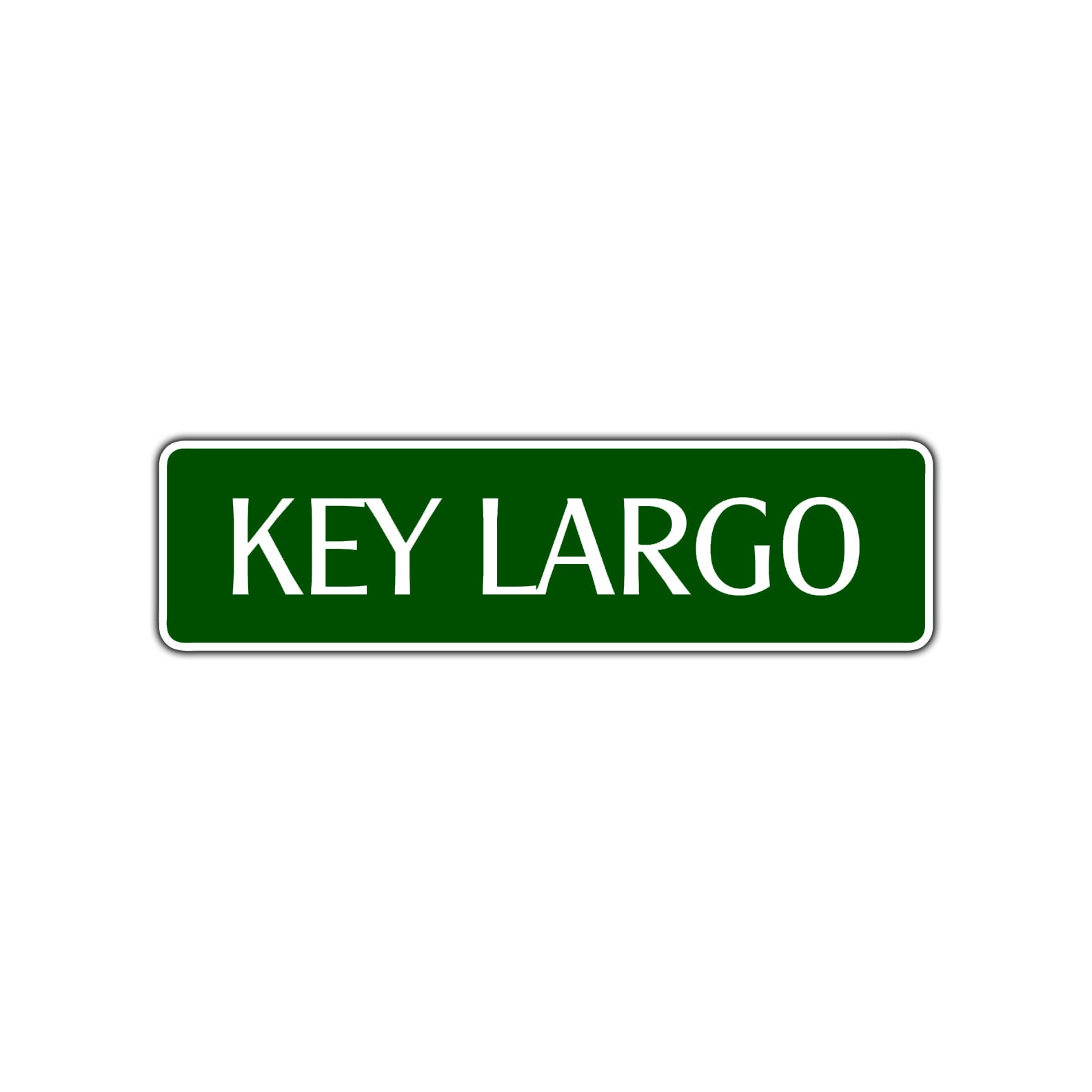 Key Largo Florida Road Aluminum Metal Novelty Street Plate Sign Wall Gift Decor
