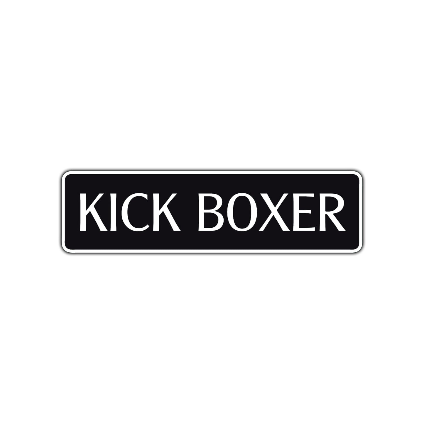 Kick Boxer Karate MMA Road Aluminum Metal Novelty Street Plate Sign Wall Gift Decor