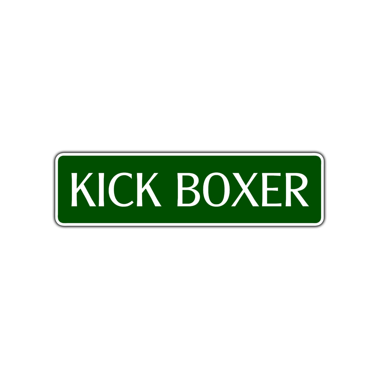 Kick Boxer Karate MMA Road Aluminum Metal Novelty Street Plate Sign Wall Gift Decor
