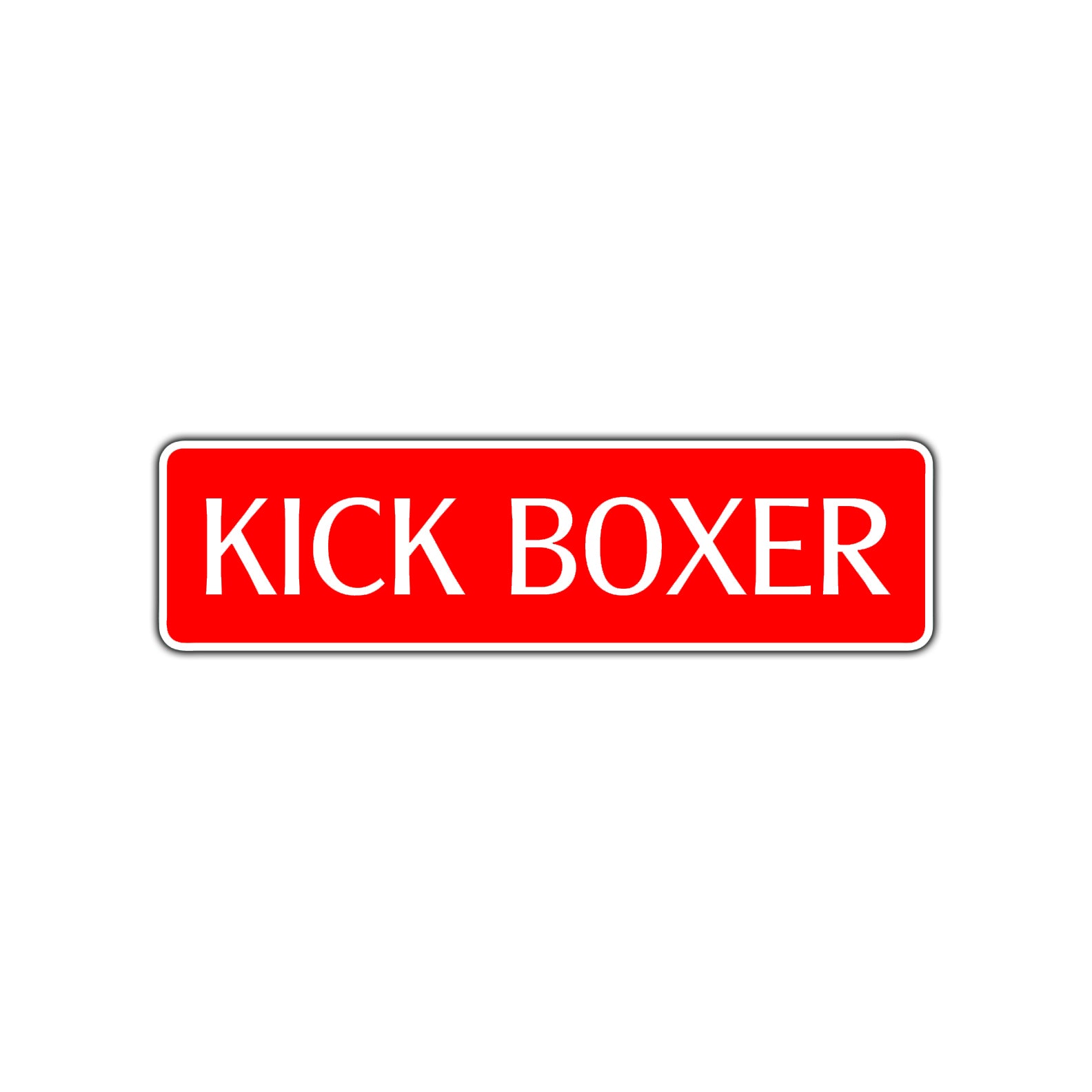 Kick Boxer Karate MMA Road Aluminum Metal Novelty Street Plate Sign Wall Gift Decor