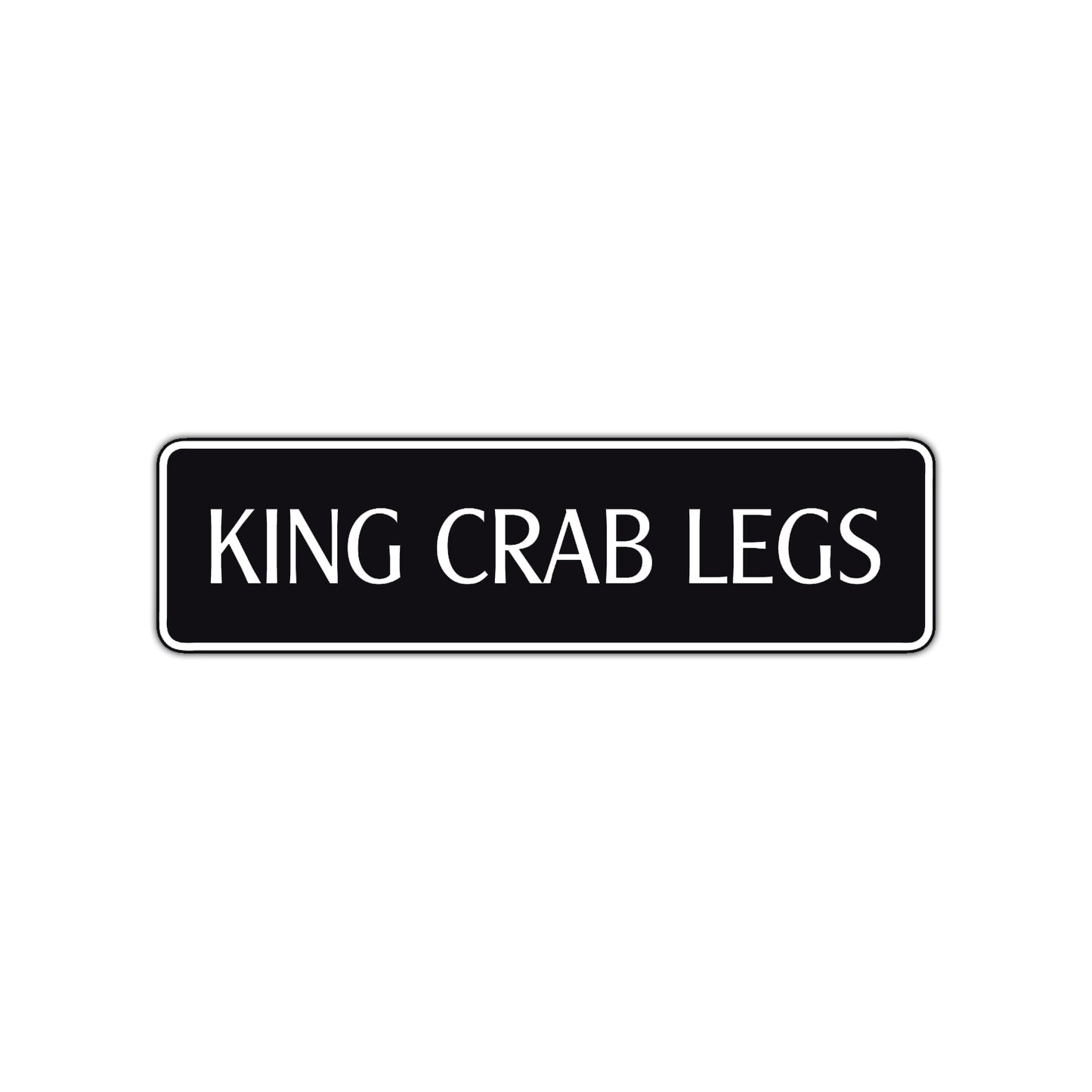 King Crab Legs Road Aluminum Metal Novelty Street Plate Sign Wall Gift Decor