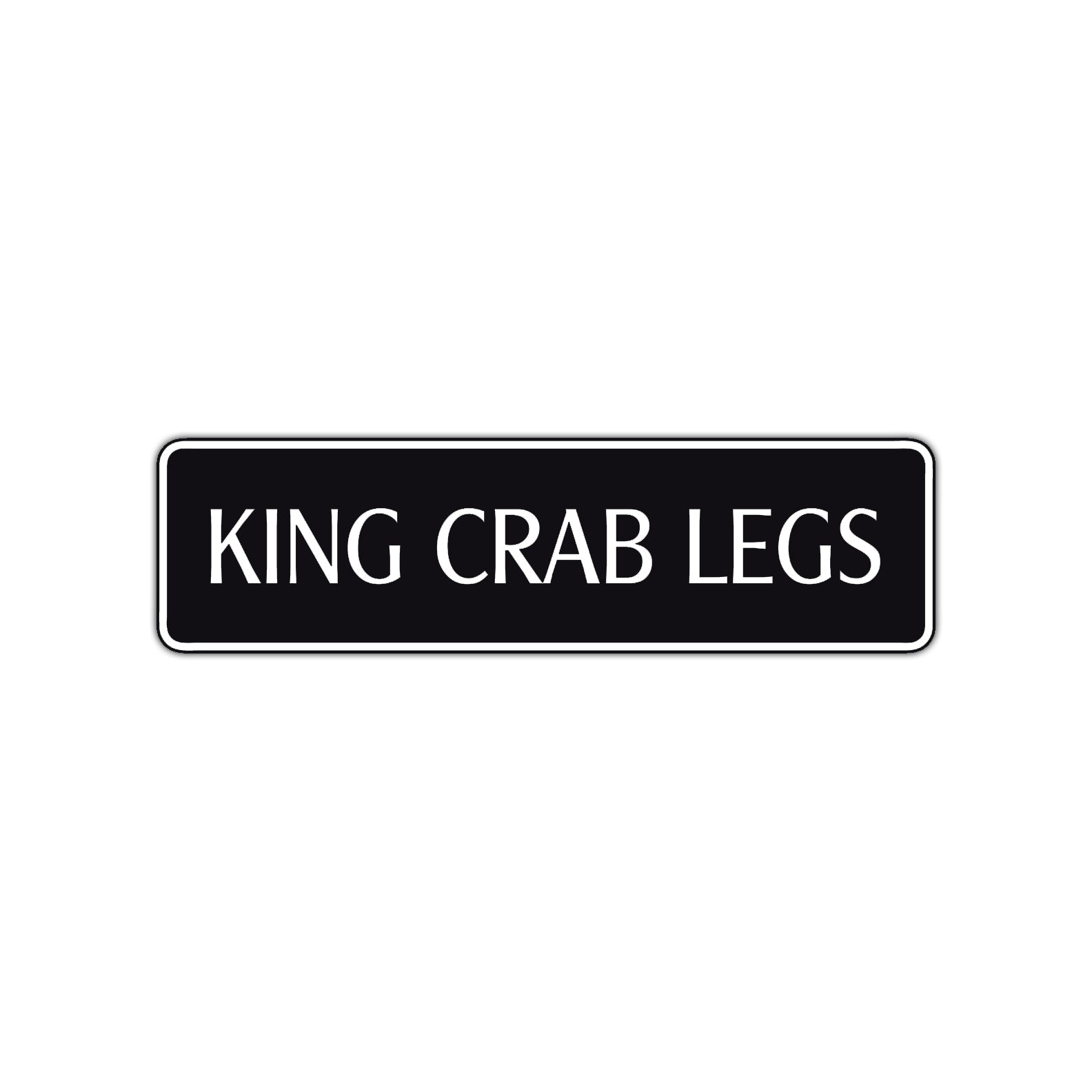 King Crab Legs Road Aluminum Metal Novelty Street Plate Sign Wall Gift Decor