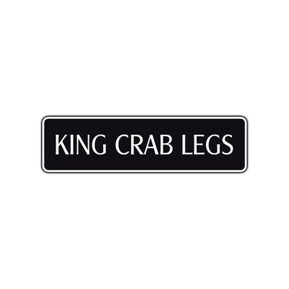 King Crab Legs Road Aluminum Metal Novelty Street Plate Sign Wall Gift Decor