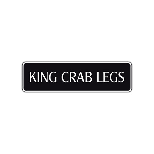 King Crab Legs Road Aluminum Metal Novelty Street Plate Sign Wall Gift Decor