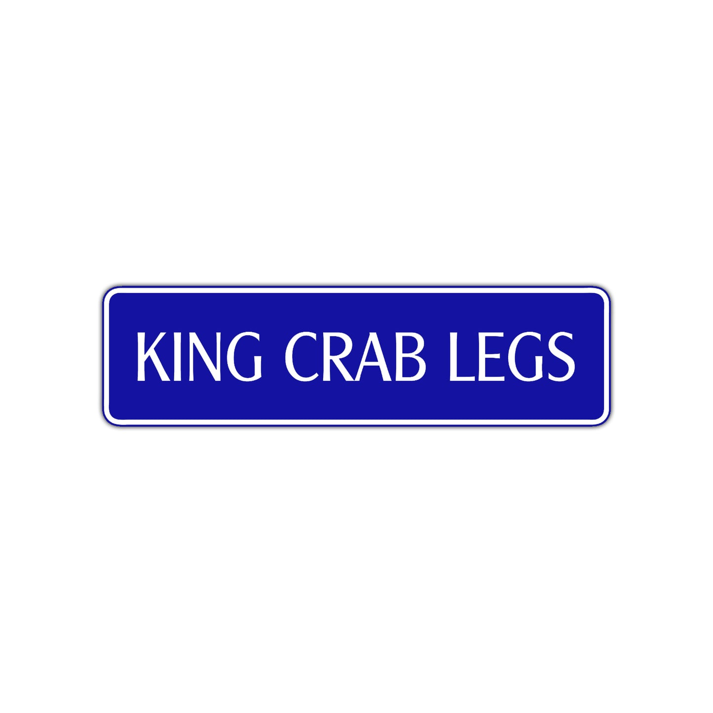 King Crab Legs Road Aluminum Metal Novelty Street Plate Sign Wall Gift Decor