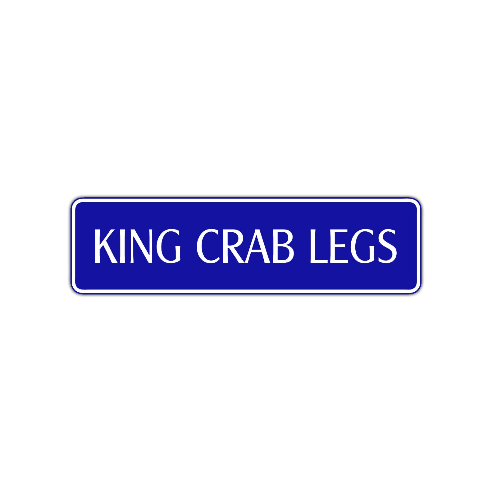 King Crab Legs Road Aluminum Metal Novelty Street Plate Sign Wall Gift Decor
