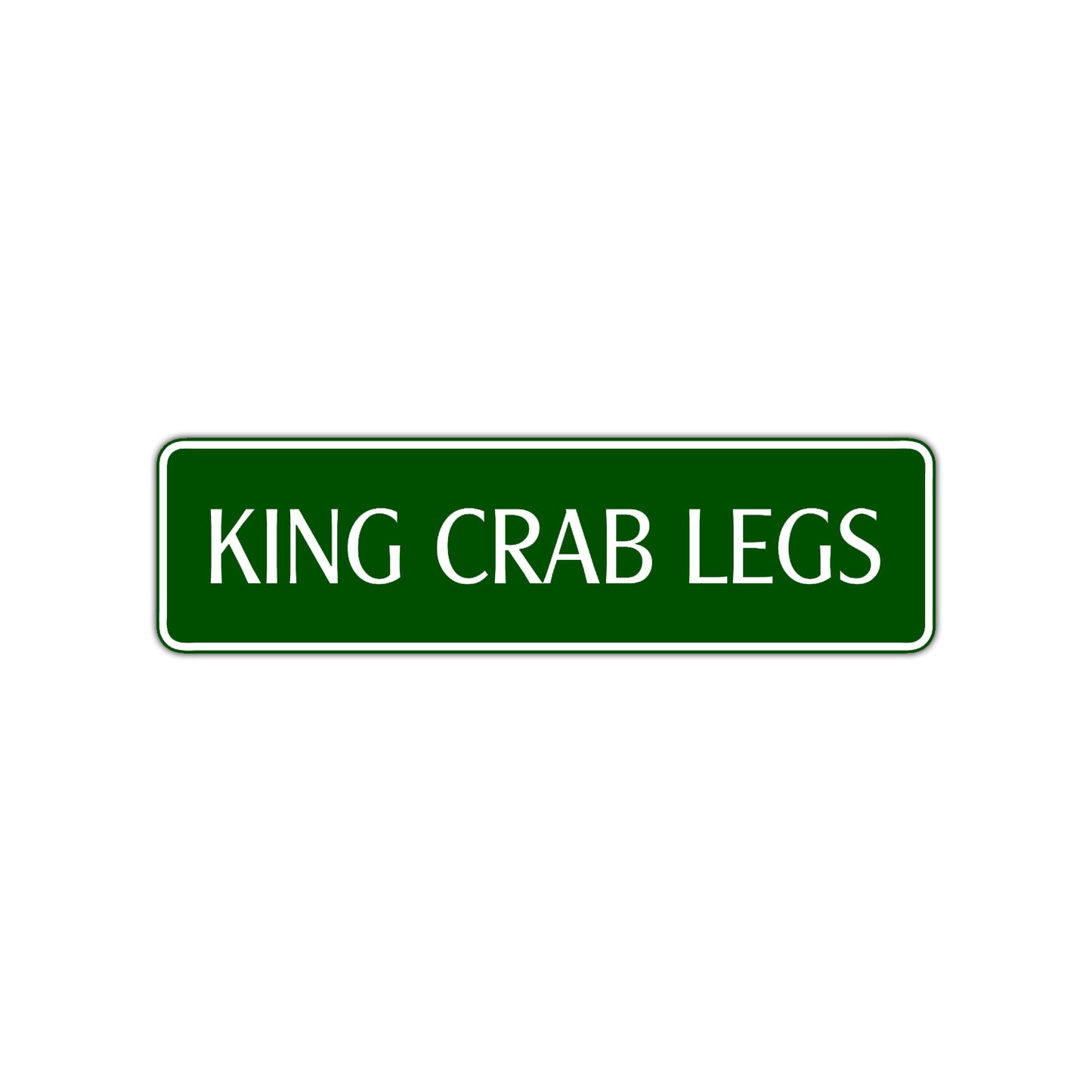King Crab Legs Road Aluminum Metal Novelty Street Plate Sign Wall Gift Decor