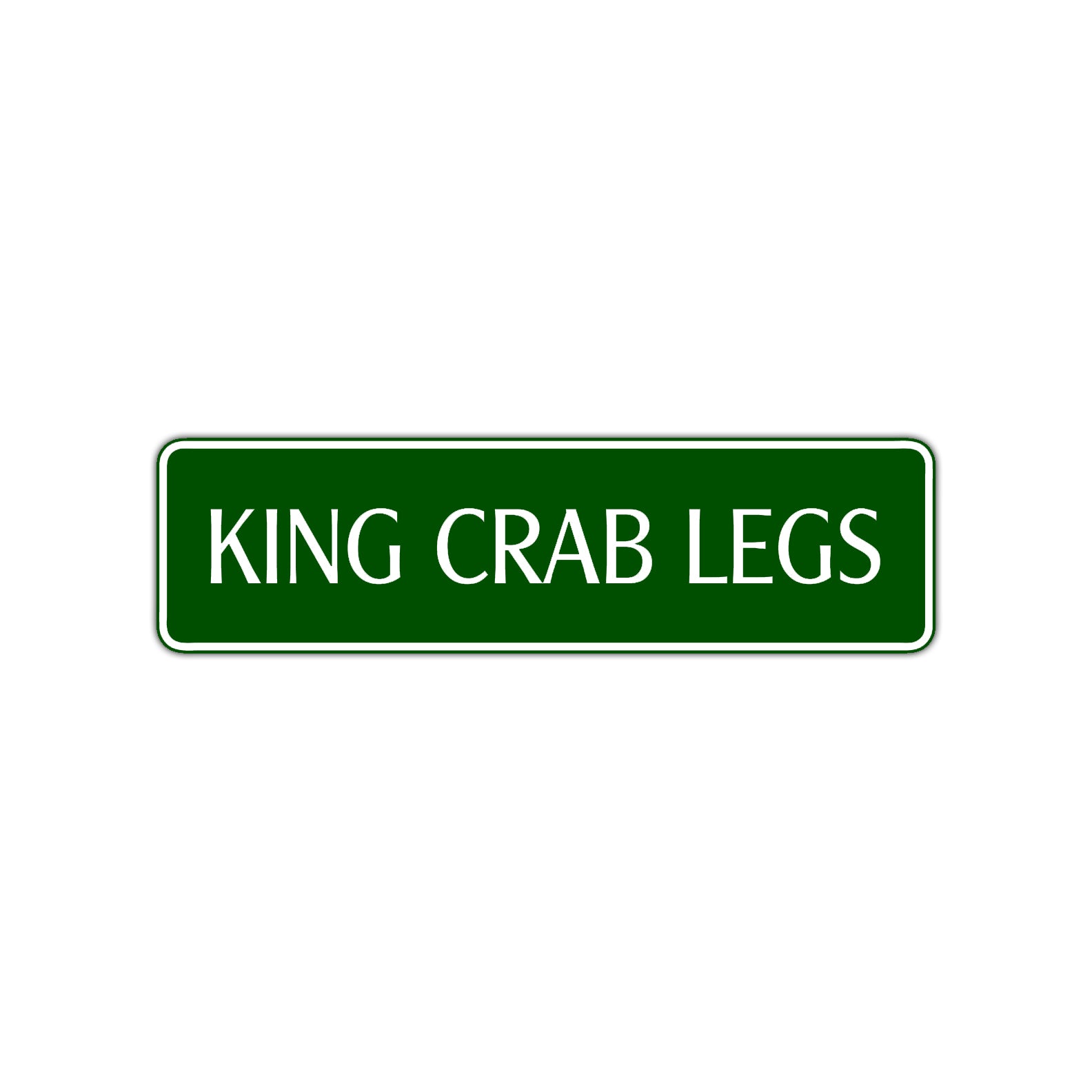 King Crab Legs Road Aluminum Metal Novelty Street Plate Sign Wall Gift Decor