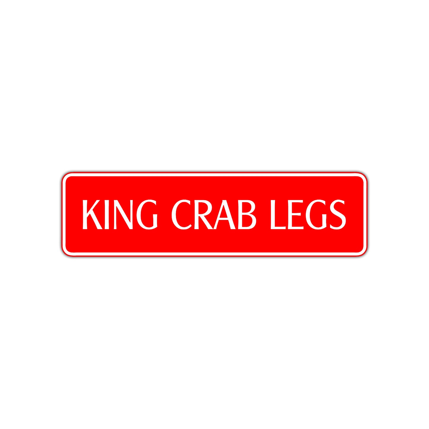 King Crab Legs Road Aluminum Metal Novelty Street Plate Sign Wall Gift Decor