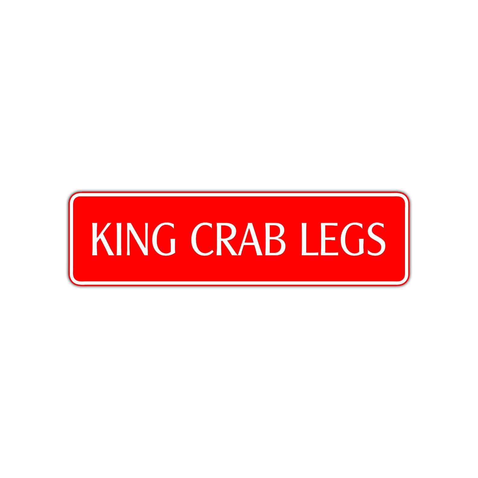 King Crab Legs Road Aluminum Metal Novelty Street Plate Sign Wall Gift Decor