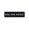 King Fish Avenue Road Aluminum Metal Novelty Street Plate Sign Wall Gift Decor