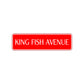 King Fish Avenue Road Aluminum Metal Novelty Street Plate Sign Wall Gift Decor