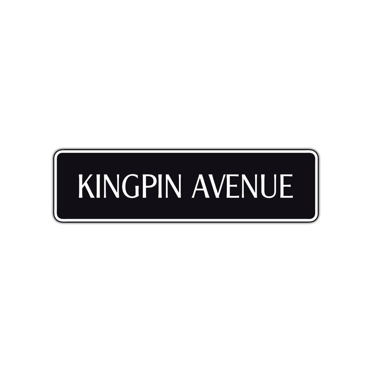 Kingpin Avenue Road Aluminum Metal Novelty Street Plate Sign Wall Gift Decor
