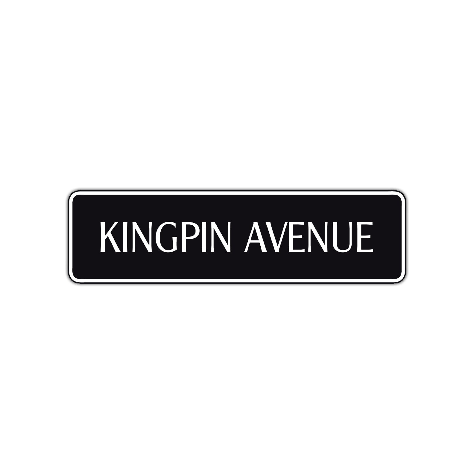 Kingpin Avenue Road Aluminum Metal Novelty Street Plate Sign Wall Gift Decor