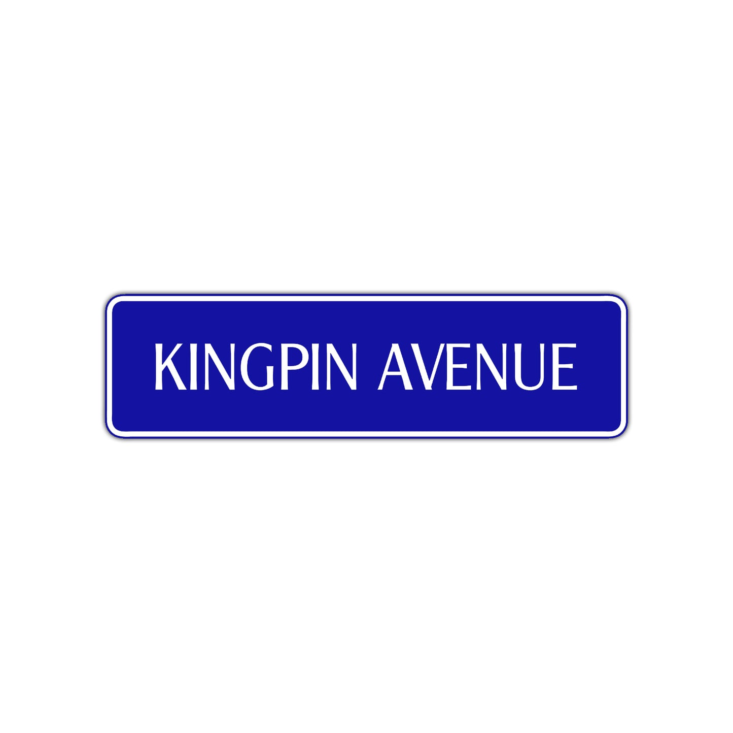 Kingpin Avenue Road Aluminum Metal Novelty Street Plate Sign Wall Gift Decor