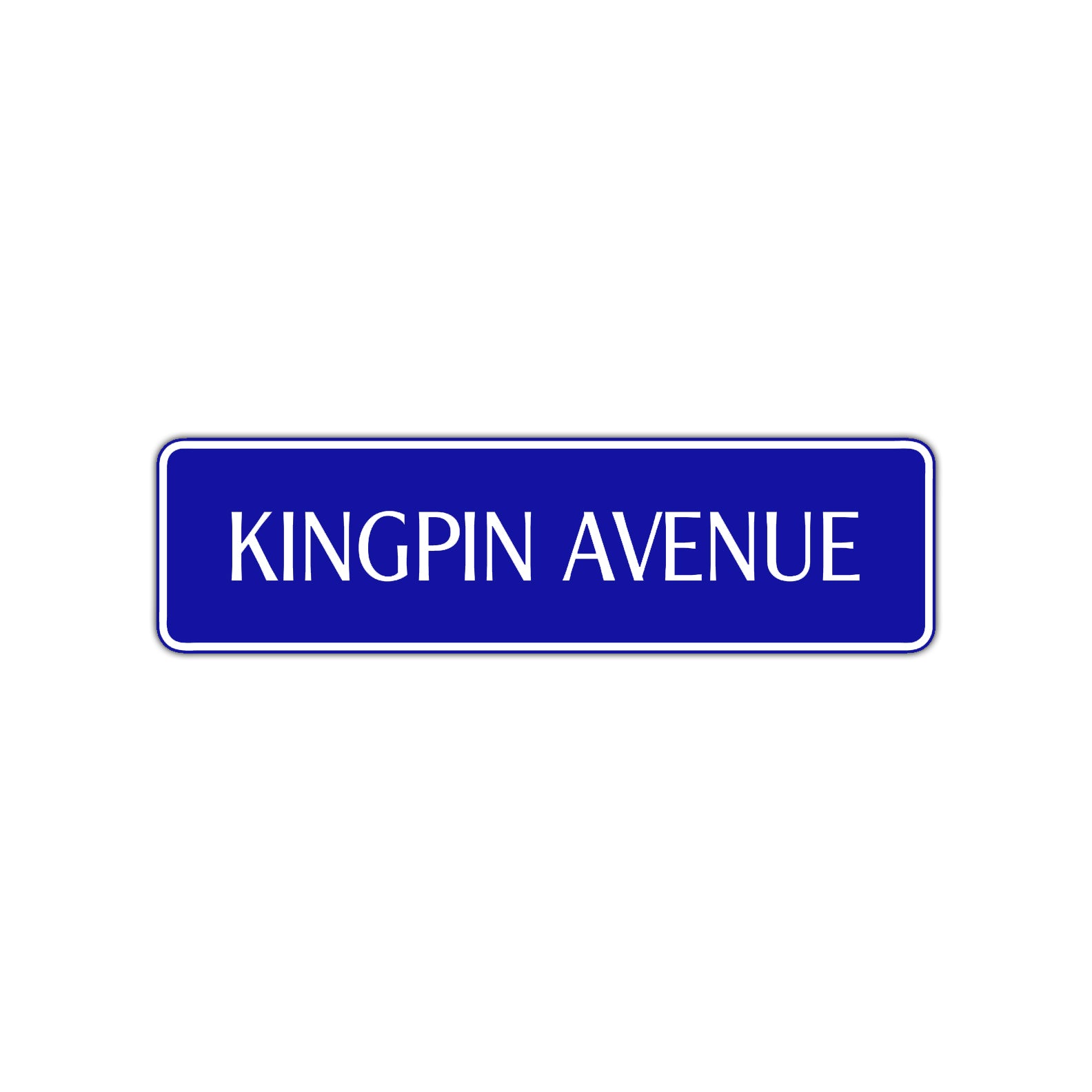 Kingpin Avenue Road Aluminum Metal Novelty Street Plate Sign Wall Gift Decor