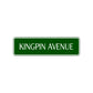Kingpin Avenue Road Aluminum Metal Novelty Street Plate Sign Wall Gift Decor
